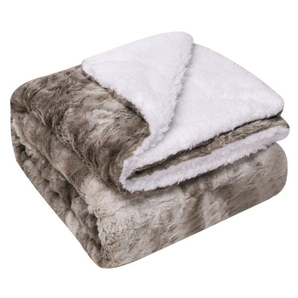 Thickened Flannel Lamb Wool Composite Double Blanket Leisure Blanket Gift Blanket - Image 8