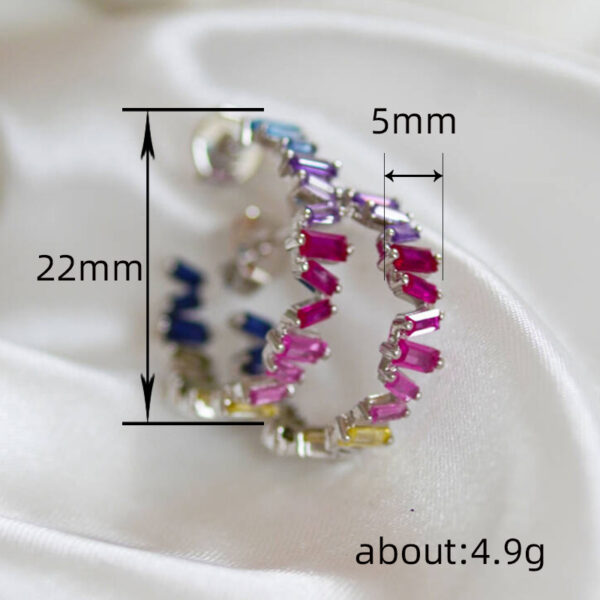 Women's Cool Rainbow Zircon Earrings - Image 6