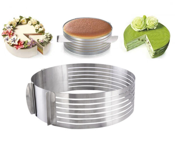 Layered Stainless Steel Adjustable Round Cake Pastry Cutter DIY Tool - Image 2