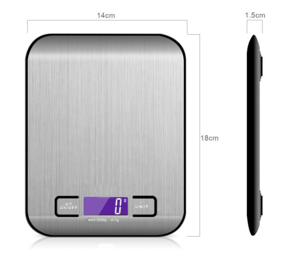 Rechargeable Flat Stainless Steel Kitchen Scale Electronic Scale Small Platform Scale - Image 4