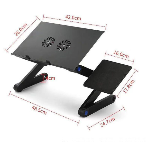 Folding Computer Desk Notebook Computer Stable With Double Fan - Image 9