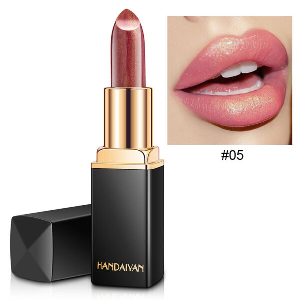 Shiny Metallic Lipstick Pearlescent Color Temperature Change Lipstick Gilt Lipstick - Image 4