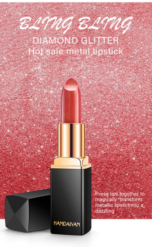 Shiny Metallic Lipstick Pearlescent Color Temperature Change Lipstick Gilt Lipstick - Image 10