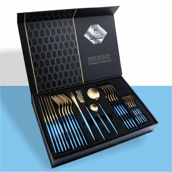 24 Piece Set Of 304 Stainless Steel Knife Gift Box - Image 2