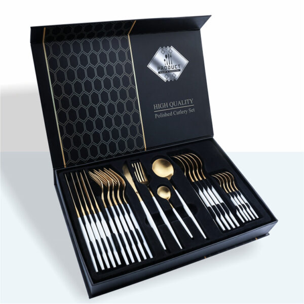 24 Piece Set Of 304 Stainless Steel Knife Gift Box - Image 7