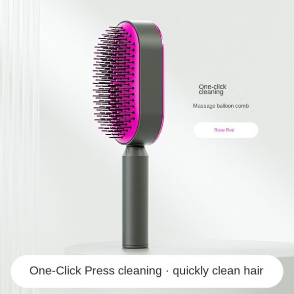 Women Fashion 3D Hair Growth Comb Hairbrush Self-Cleaning Hair Brush  Self Cleaning Hair Brush For Women Massage Scalp Promote Blood Circulation Anti Hair Loss - Image 5