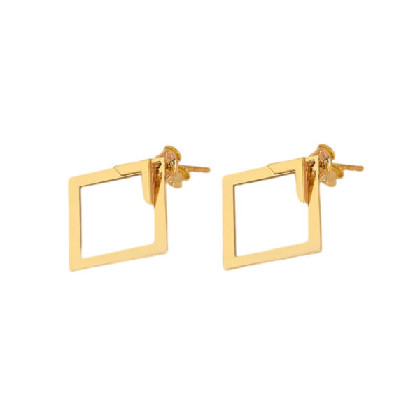 Women's Simple European And American Style Square Geometric Earrings For Women Trendy Simple Metal Ear Jewelry Accessories - Image 6