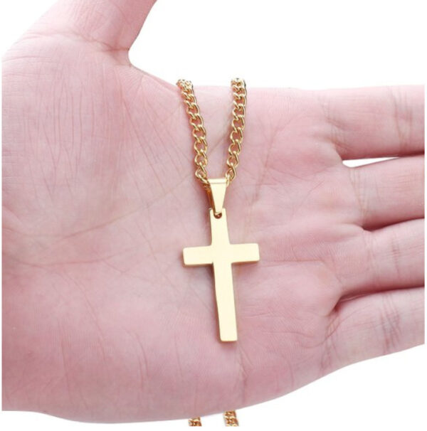 Classic Cross Necklace Men's Pendant Fashion Stainless Steel Jewelry - Image 2