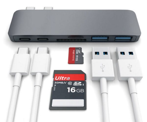 Compatible with Apple , USB Type C Hub to TF SD Card Reader Hub 3.0 Adapter with PD Power USB C Hub Dock - Image 3