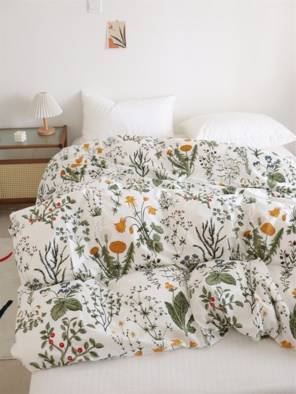 Dandelion Floral Pure Cotton Bed Sheets - Image 4