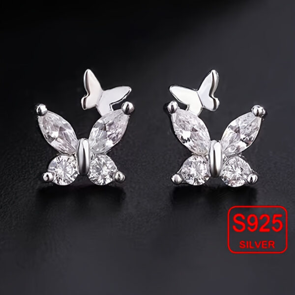 Full Body Material 925 Sterling Silver Anti Allergic Earrings - Image 6