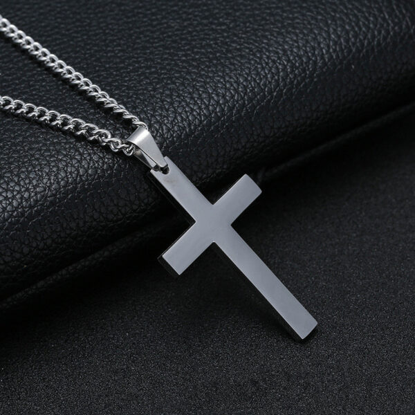 Classic Cross Necklace Men's Pendant Fashion Stainless Steel Jewelry - Image 4