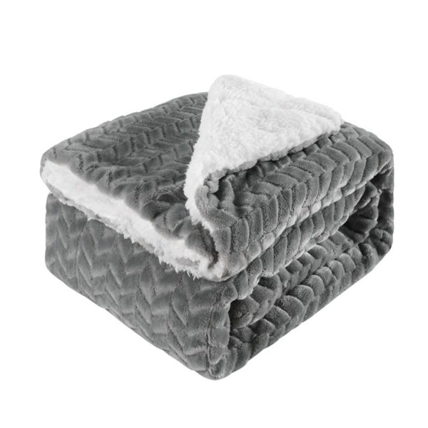 Thickened Flannel Lamb Wool Composite Double Blanket Leisure Blanket Gift Blanket - Image 6