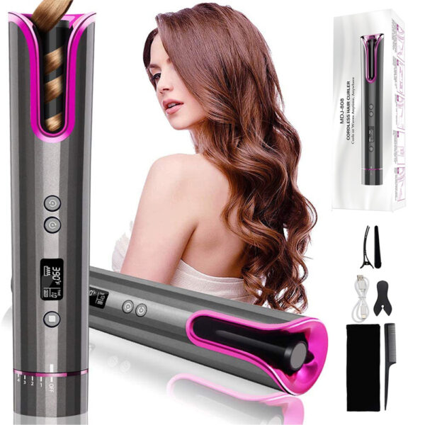 Automatic Hair Curler USB Cordless Wireless Auto Ceramic Curling Iron Hair Waver T Waves Iron Curling Wand Air Curler