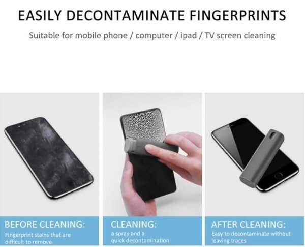 2 In 1 Phone Computer Screen Cleaner Kit For Screen Dust Removal Microfiber Cloth Set - Image 6