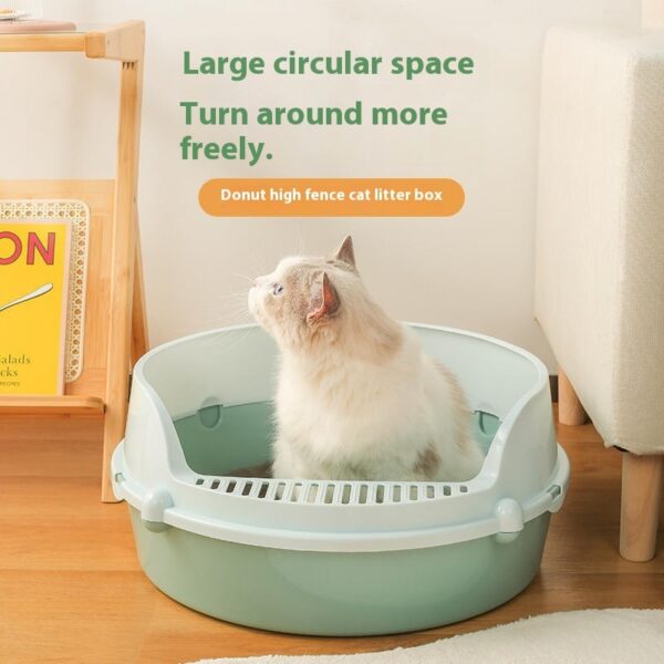 Anti-splash Semi Closed Litter Box