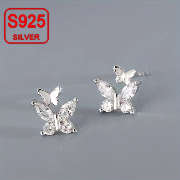 Full Body Material 925 Sterling Silver Anti Allergic Earrings - Image 3