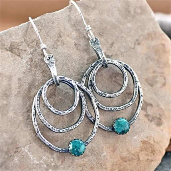 Simple Fashion In Europe And America Alloy Geometric Big Circle Earrings - Image 4