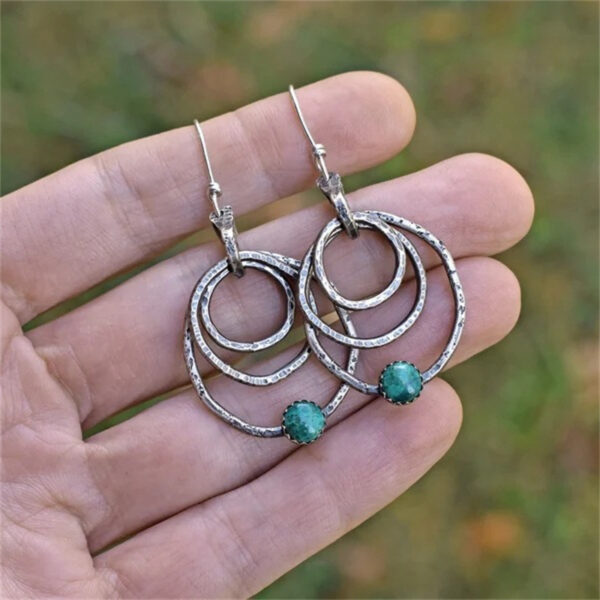 Simple Fashion In Europe And America Alloy Geometric Big Circle Earrings - Image 3