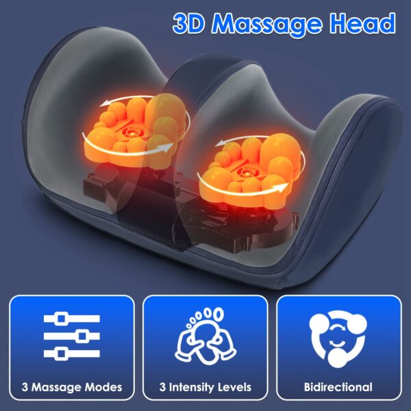 Shiatsu Foot Massager With Heat Foot Calf Thigh Arm Massager Machine With 3 Modes 3 Intensity Levels Gifts For Mom Dad Lover - Image 7