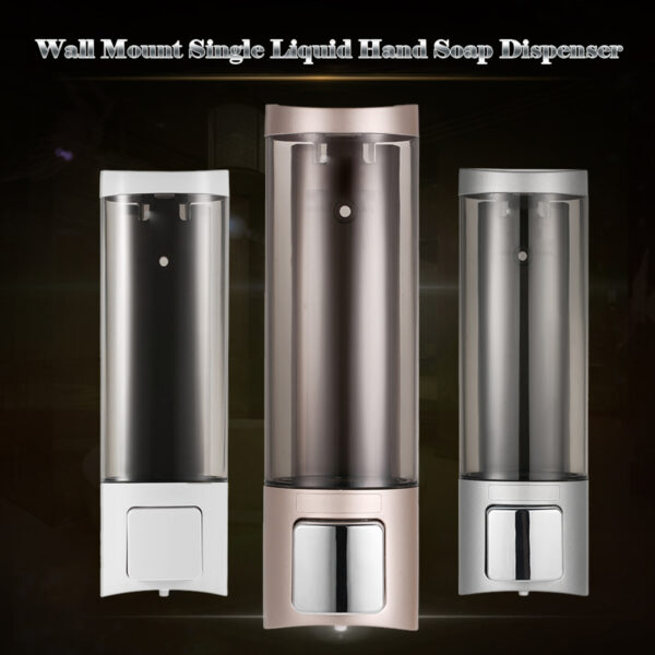 Manual Hand Soap Dispenser Wall Mount Liquid Shampoo Shower Gel Dispenser Hand Cleanser Washroom Lotion Dispenser for Bathroom Restroom Hotel 200ml - Image 2