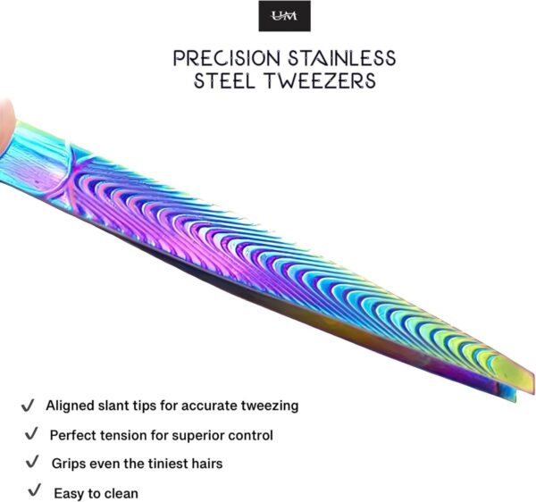 Hair Removal Tweezer Slanted Eyebrow Tweezer Tweezers For Men, Women And Kids, Stainless Steel Titanium - Image 2