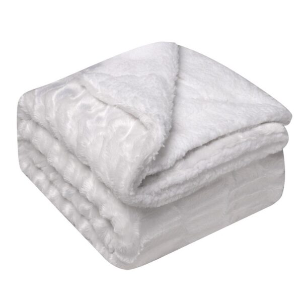 Thickened Flannel Lamb Wool Composite Double Blanket Leisure Blanket Gift Blanket - Image 2