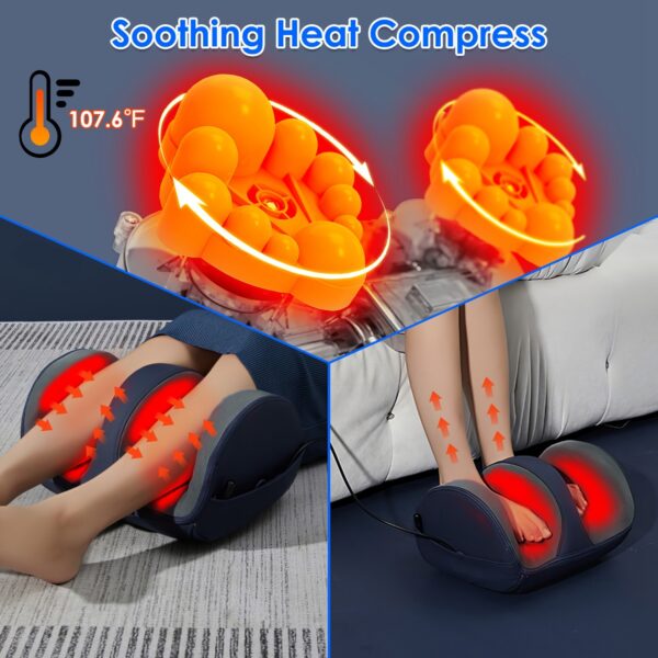 Shiatsu Foot Massager With Heat Foot Calf Thigh Arm Massager Machine With 3 Modes 3 Intensity Levels Gifts For Mom Dad Lover - Image 10