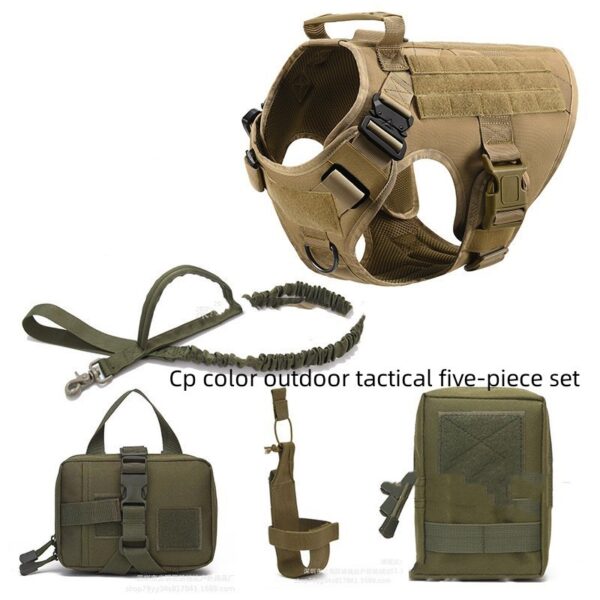 Tactical Dog Harness Pet German Shepherd K9 Training Vest Dog Harness And Leash Set For All Breeds Dogs - Image 3