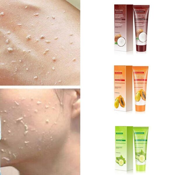 Cucumber Coconut Papaya Facial Exfoliating Gel Cream 100ml Body Cleansing - Image 5