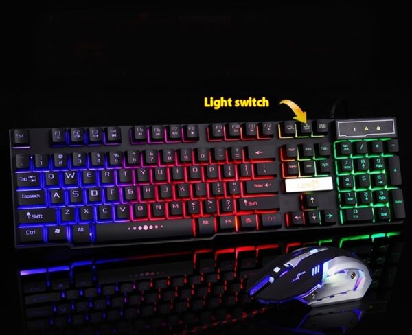 Industry gaming keyboard glowing usb cable gaming keyboard - Image 3