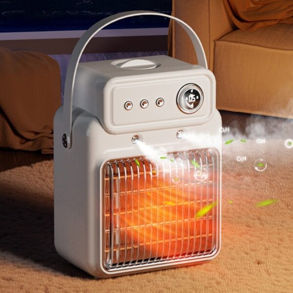 1200W 2 In 1 Efficient Room Heater Humidifying Table Heater Overheating Protections Heater Indoor Heater Suitable For Offices - Image 5