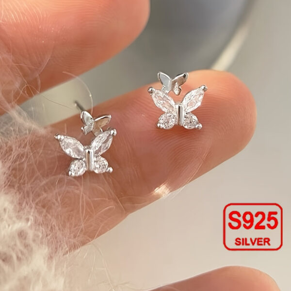 Full Body Material 925 Sterling Silver Anti Allergic Earrings - Image 8