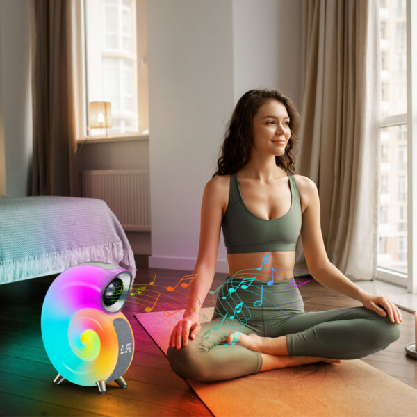 Conch Smart RGB Atmosphere Light Bluetooth Speaker Alarm Clock Wake-up Lamp White Noise Machine For Sleeping Baby APP Control - Image 10