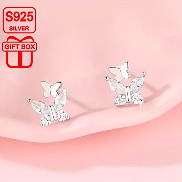 Full Body Material 925 Sterling Silver Anti Allergic Earrings - Image 4