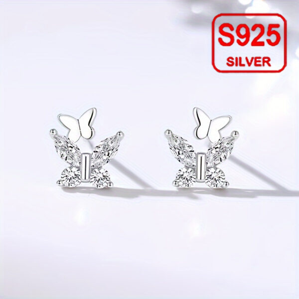 Full Body Material 925 Sterling Silver Anti Allergic Earrings - Image 5