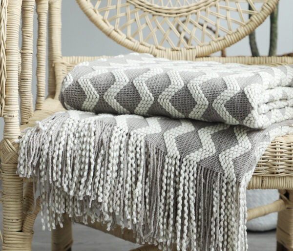 Nordic Knitted Decorative Blanket Sofa Blanket - Image 7