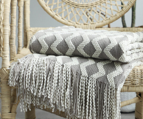 Nordic Knitted Decorative Blanket Sofa Blanket - Image 9