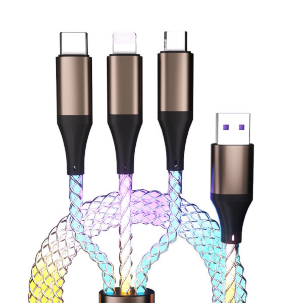 RGB One Drag Three Illuminating Data Cable - Image 4