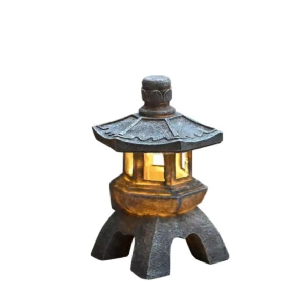 Solar Stone Tower Outdoor Yard Lamp Japanese Style GD Zen Garden Landscape Resin Garden Decoration In Stock Wholesale - Image 4