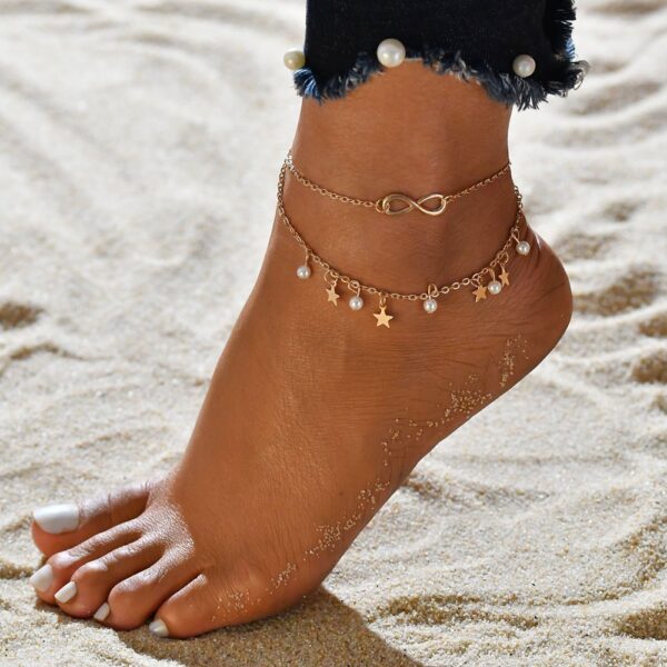 Women's Boho Vintage Statement Fringe Anklet - Image 4