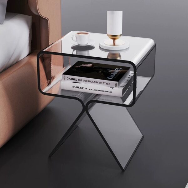 Minimalist Transparent Acrylic Side Table Sofa And Tea Table - Image 2